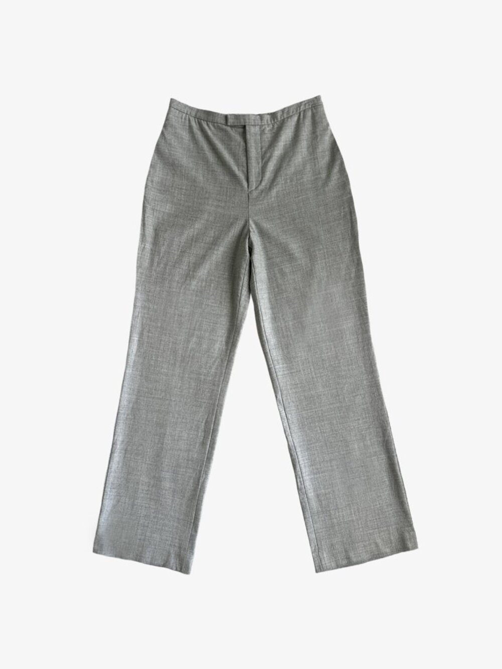 Vintage Gray Flat Front Wool Straight Leg Trouser Pants by TSE